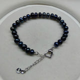 6-8mm Freshwater Pearl Bracelet Bangle for Women Lady's Gift