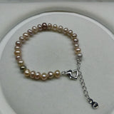 6-8mm Freshwater Pearl Bracelet Bangle for Women Lady's Gift
