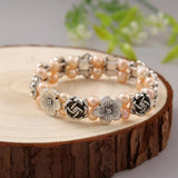 Baroque Pearl Bracelet Rose Charm Beads 6-7mm Pearl Jewelry