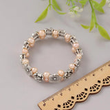 Baroque Pearl Bracelet Rose Charm Beads 6-7mm Pearl Jewelry