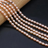 Natural Freshwater Pearl Beads Irregular Rice Shape for Women Necklace Bracelet