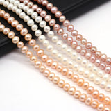 Natural Freshwater Pearl Beads Round Loose Pearls Bead DIY Jewelry Making