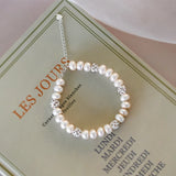 Natural Freshwater Pearl Bracelet Bangles 925 Sterling Silver Jewelry