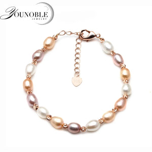Freshwater Pearl Bracelet for Women, Adjustable Femme Bracelet