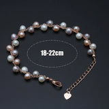 Colorful Freshwater Pearl Bracelet for Women, Layer Charm Bracelet