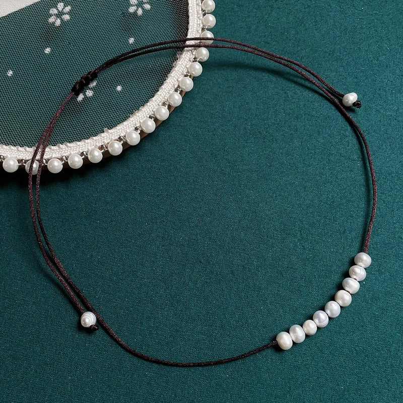 Freshwater Pearl Necklace for Women Girls Wedding Jewelry