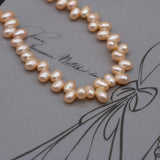 Natural Freshwater Pearl Oval Rice Beads Seven Hole Loose Pearls DIY Jewelry