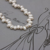 Natural Freshwater Pearl Oval Rice Beads Seven Hole Loose Pearls DIY Jewelry