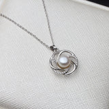 Freshwater Pearl Pendant 925 Sterling Silver Necklace