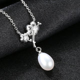 Daisy Pearl Necklace 925 Sterling Silver