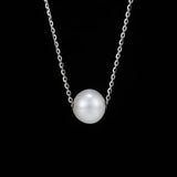 Freshwater Pearls Round Pendant Necklace 925 Sterling Silver