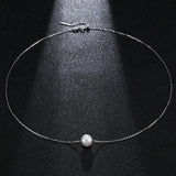 Freshwater Pearls Round Pendant Necklace 925 Sterling Silver