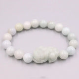 Natural Jade Beads Bracelet 9-10mm Luck Pixiu Dragon Son Bracelet