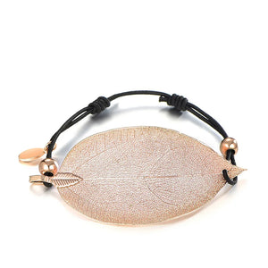 Leaf Charm Bracelet Silver Jewelry for Women