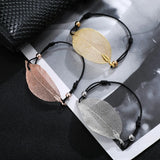 Leaf Charm Bracelet Silver Jewelry for Women