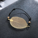 Leaf Charm Bracelet Silver Jewelry for Women