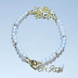 Natural Pearl Bracelet Flower Clover Hand String for Women