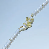 Natural Pearl Bracelet Flower Clover Hand String for Women