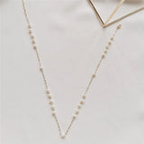 Natural Pearl Necklace 14K Filled Choker Pendant Collier Femme Boho Jewelry