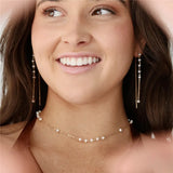 Natural Pearl Necklace 14K Filled Choker Pendant Collier Femme Boho Jewelry