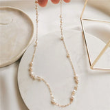 Natural Pearl Necklace 14K Filled Choker Pendant Collier Femme Boho Jewelry