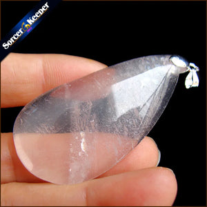 Rose Quartz Crystal Pendant Necklace for Women