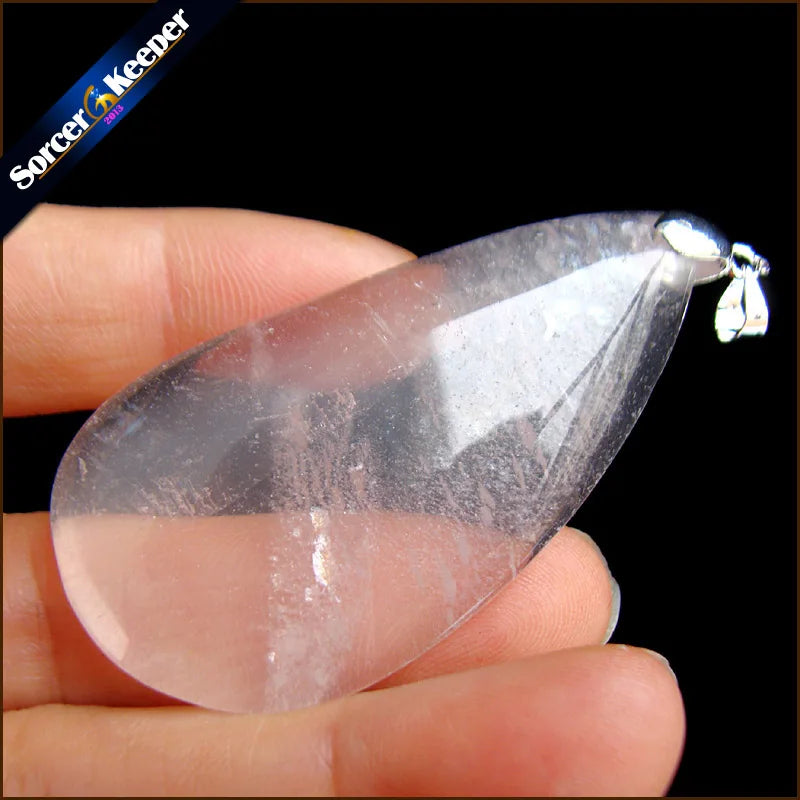 Rose Quartz Crystal Pendant Necklace for Women
