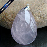 Rose Quartz Gemstone Pendant Necklace for Women's Jewelry