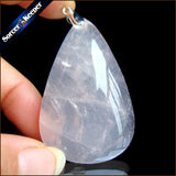 Rose Quartz Crystal Beads Pendant Necklace for Women
