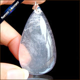 Rose Quartz Crystal Gem Stone Pendant Necklace for Women