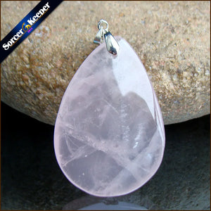 Rose Quartz Gemstone Pendant Necklace for Women's Jewelry