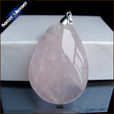 Rose Quartz Gemstone Pendant Necklace for Women's Jewelry