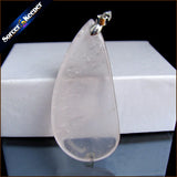 Rose Quartz Crystal Pendant Necklace for Women