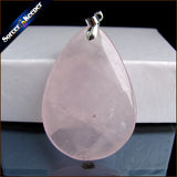 Rose Quartz Gemstone Pendant Necklace for Women's Jewelry