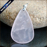 Rose Quartz Crystal Beads Pendant Necklace for Women