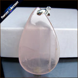 Rose Quartz Crystal Pendant Necklace for Women's Jewelry