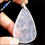Rose Quartz Crystal Beads Pendant Necklace for Women