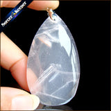 Rose Quartz Crystal Pendant Necklace for Women