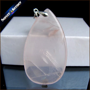 Rose Quartz Crystal Pendant Necklace for Women