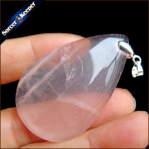 Rose Quartz Crystal Pendant Necklace for Women's Jewelry