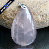 Rose Quartz Crystal Pendant Necklace for Women's Jewelry
