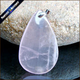 Rose Quartz Crystal Pendant Necklace for Women's Jewelry