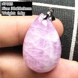Natural Purple Kunzite Stone Pendant Jewelry Healing Luck Gift Crystal