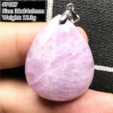 Natural Purple Kunzite Stone Pendant Jewelry Healing Luck Gift Crystal