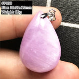 Natural Purple Kunzite Stone Pendant Jewelry Healing Luck Gift Crystal