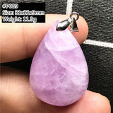 Natural Purple Kunzite Stone Pendant Jewelry Healing Luck Gift Crystal