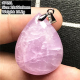 Natural Purple Kunzite Stone Pendant Jewelry Healing Luck Gift Crystal