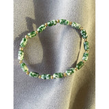 Green Stone Beads Stretch Bracelet for Women