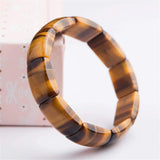 Natural Yellow Tiger's Eye Bracelet Stretch Beads Cat Eye Gemstone AAAAA