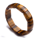 Natural Yellow Tiger's Eye Bracelet Stretch Beads Cat Eye Gemstone AAAAA